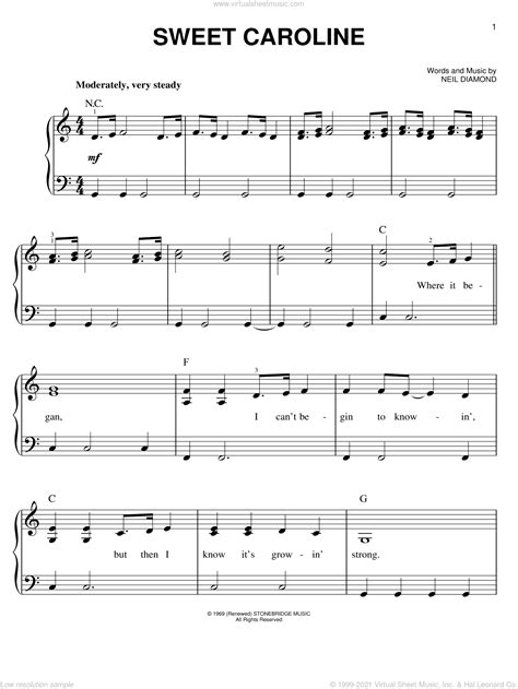 sheet music for piano